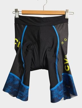 ALE Cycling Donna Shorts Mens Medium Black-Blue Second Skin Athletic Performance